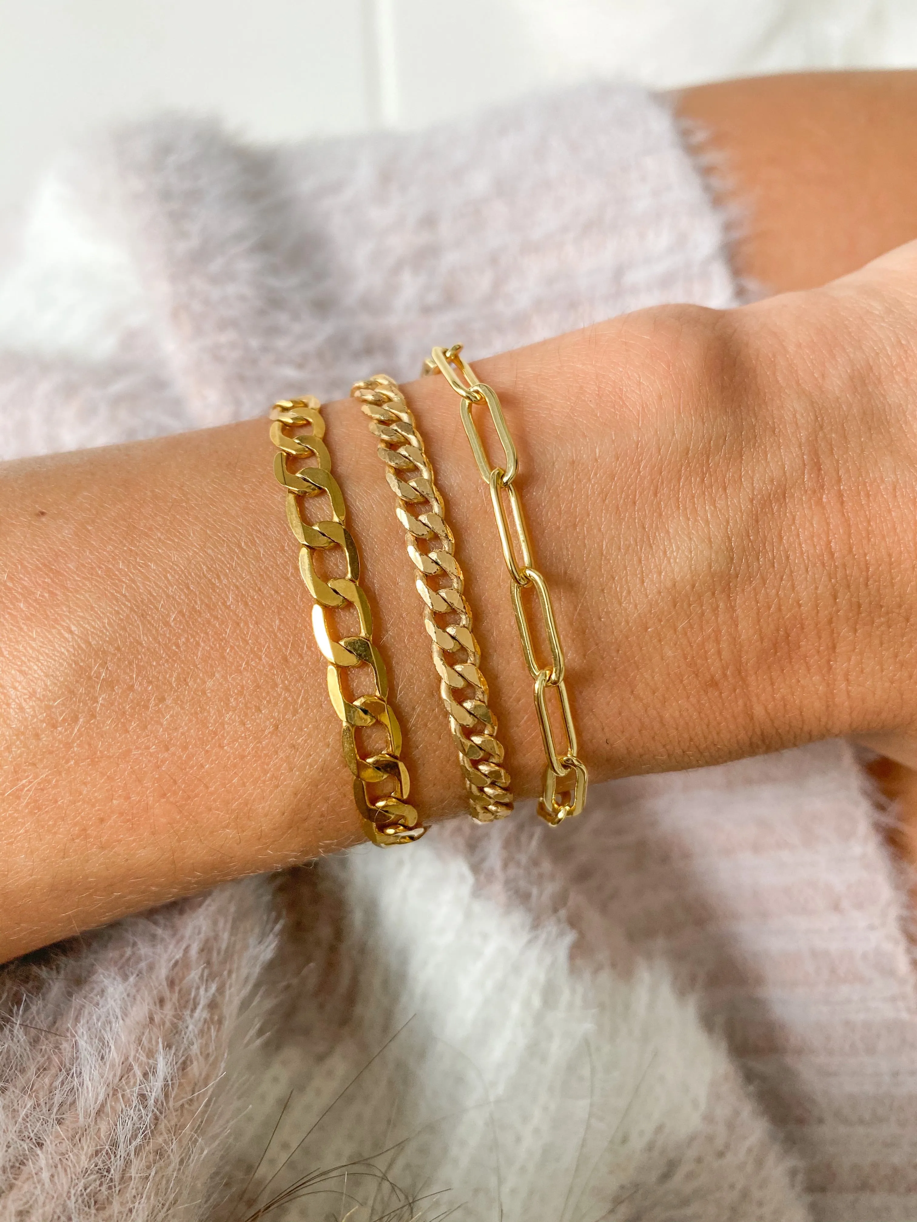 Vera Stackable Gold Filled Link Bracelets